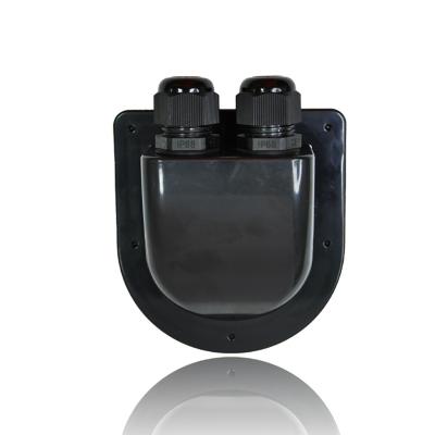 China ABS Plastic Solar Box Double Hole Circular Bracket Bracket Junction Box For Passenger Car And Yacht for sale