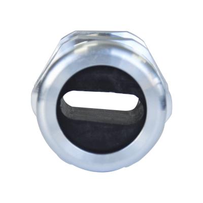 China Flat Hole Aluminum Cable Aluminum Alloy Gland Waterproof Metal Wire Gland for sale