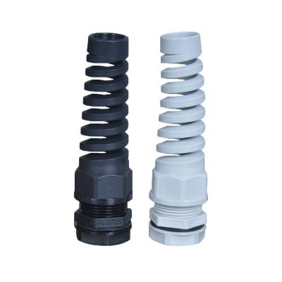 China IP68 Stress Relief Cable Gland Nylon Waterproof Protective Flexible Cable Gland for sale