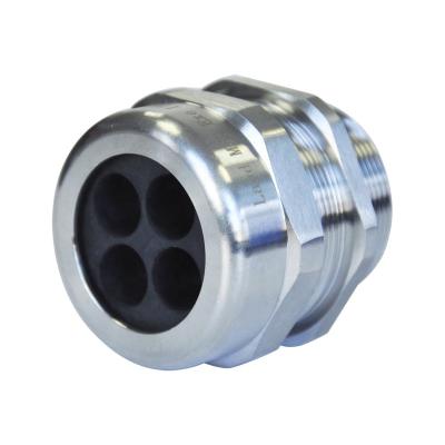 China IP68 SUS304 Waterproof Four Hole Stainless Steel Cable Gland Multiple Holes Metal Cable Gland for sale