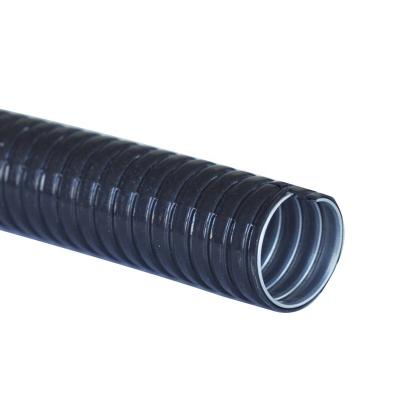 China Black Plastic Coated Protective Cable Metal Pipe PVC Coated Flexible Metal Cable Conduit for sale