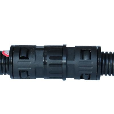 China Straight Nylon Cable Nylon Plastic Corrugated Conduit Connector Butt Pipe Connector for sale