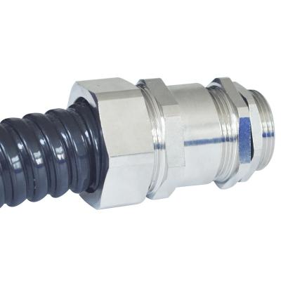 China Metal Pipe Cable Gland Stainless Steel Tube Brass Nickel Plated Plastic Coated Connector for sale