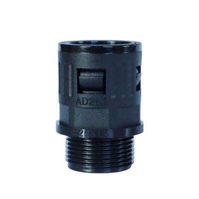 China Hose Connector CE Plastic Quick Coupling Nylon Cable Hose Fittings Nylon Flexible Black Gray for sale