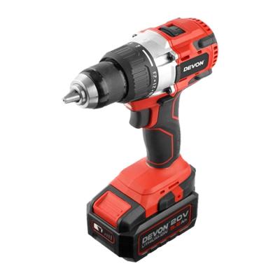 China Devon Wholesale machine- lithium-ion electric cordless drill 20v 13mm brushless driver for sale