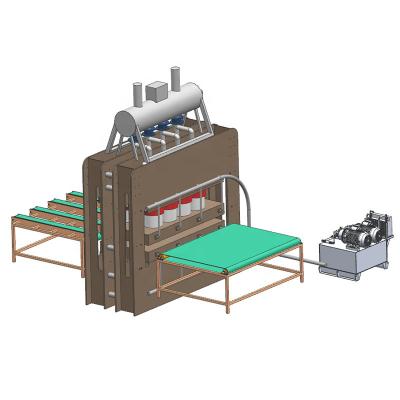 China Short cycle hot press for plywood facing zu verkaufen