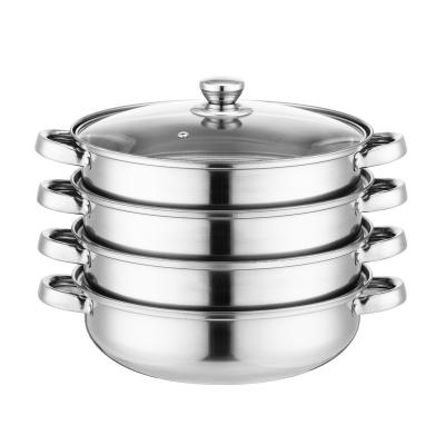 China Viable Customized Multi-layer Thickened Large Capacity Steamer Pot Kitchenware Stainless Steel Steamer Pot Stock Pot Set for sale