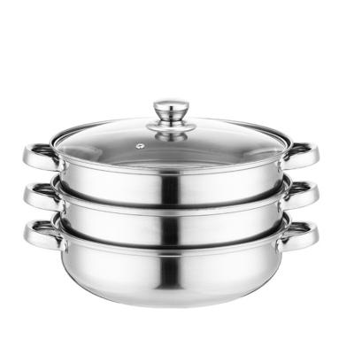 China Viable Customized Multi-layer Thickened Large Capacity Stainless Steel Steamer Pot Steamer Pot Kitchenware Stock Pot Set for sale