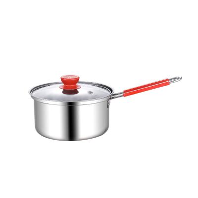 China Best Viable Selling 410 Stainless Steel Soup Pot Set Silicone Handle Insulated Universal Kitchen Stove Stock Pot Set With Glass Lid for sale