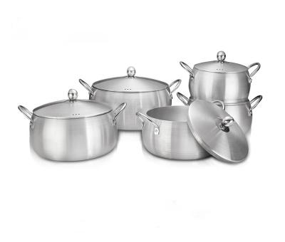 China Viable Factory Direct Best Selling Cookware Set Aluminum Nonstick Kitchen Cooking Large Capacity Universal Stock Pot Set With Lid for sale