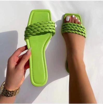 China 2022 New Summer Anti-odor Fashion Outer Wear Casual Beach Holiday Flats Sandals For Women And Ladies Slippers Flat Sandals for sale