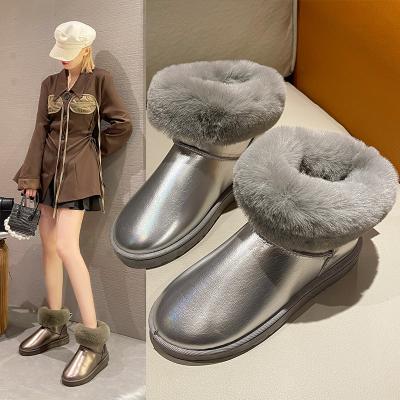 China 2021 Fashion Trend Snow Boots Women Fur Winter Cotton Suede Shoes Women Thick Ankle Winter Snow Boots New for sale