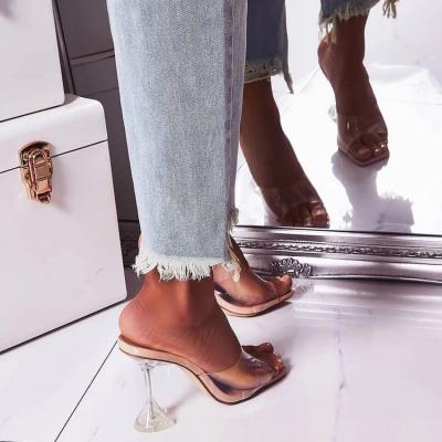 China Lightweight Sandals Women 2021 New Fashion Thick Heel Roman Shoes Open Toe Heeled Sandals for sale