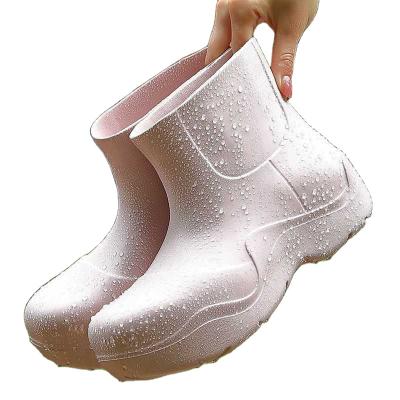 China Fashion Trend Women&'s S Rain Eva Shoes Lady Waterproof Ankle Boots Rain Boots Shoe Female Ankle Boot for sale