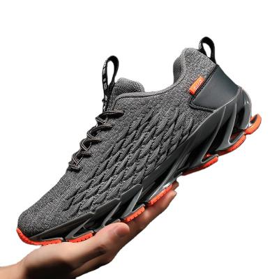 China Men's Flying Woven Casual Shoes Lightweight Men's Running Shoes Shape Shoes Men Sports Sneakers for sale