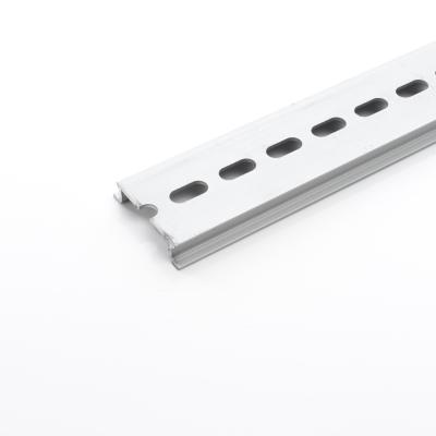 China Electric Aluminum Din Rail EASCO 35x7.5 Rack Din Rail Slotted Aluminum Din Rail Types for sale