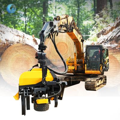 China Cutting Forestry Wood Log Equipment Hydraulic Logging Tree Saw Machine Wood Cutting Machine With Grab Log Grab Saw for sale