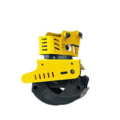 China Farms Forestry Tree Mows Hydraulic Wood Cutter Grapple For Excavator Grapple Saw for sale