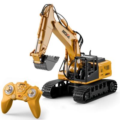 China 15ch 15CH RC Toy Excavator China Factory Cheap Electric Construction Car Big Price Kids Toy Excavator Alloy And Plastic Truck for sale