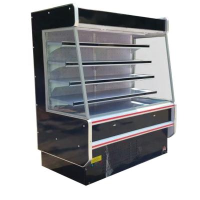 China Multideck Vegetable Display Cooler Double-temperature Display Air Curtain Chiller Cabinet for sale