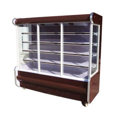 China Double-temperature supermarket refrigerator and freezer display Vegetable&Fruit and meat showcase refrigerator for sale