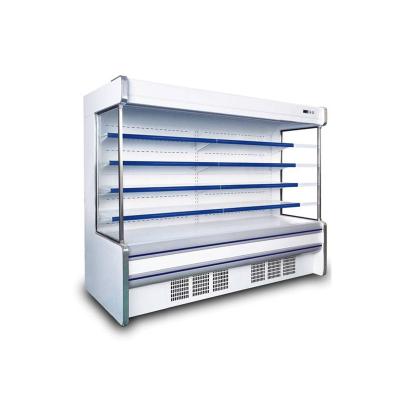 China Double-temperature open commercial supermarket refrigerator air curtain freezer display refrigerator for sale