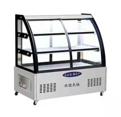 China Single-temperature Supermarket Bakery Cake Display Cabinet Glass Showcase Refrigerator for sale