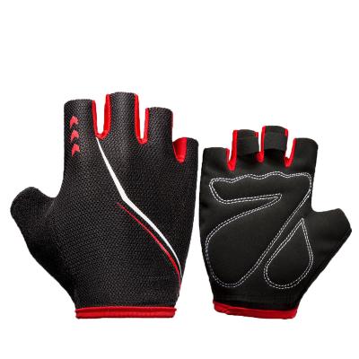 China Protect Fingers Cycling Half Finger Two Finger Gloves Anti-slip Silk Fabric Breathable Sport Bicycle Gloves Sunscreen Men Women for sale