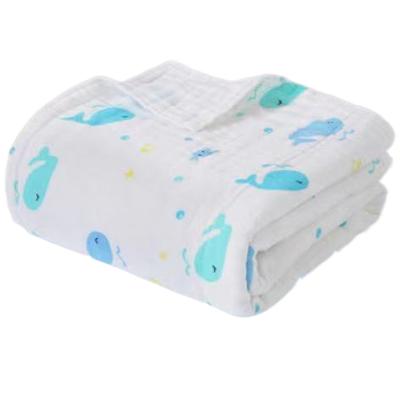 China Soft Touch Disposable Light Weight 100% Cotton Baby Blanket Custom Printing Blanket for sale