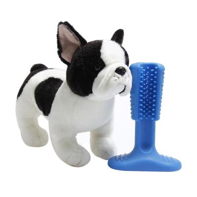 China Viable Pet Suppliers Massage Soft Silicone Grinding Teeth Molar Stick Pet Chew Rubber Pet Toys Dog Toothbrush for sale