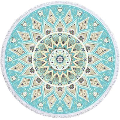 China Luxury Mandala Beach Towel Round Disposable Sports for sale