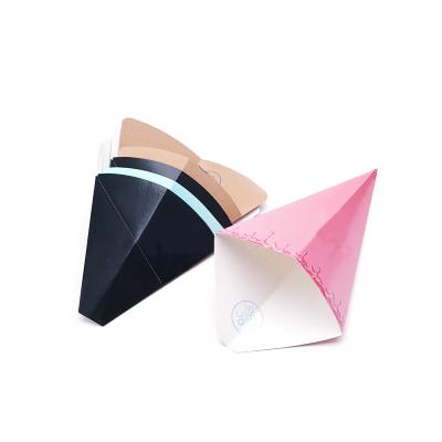 China Food Trailer Paper Cone Crepe Paper French Fries Packaging Recyclable Paper Cone for sale