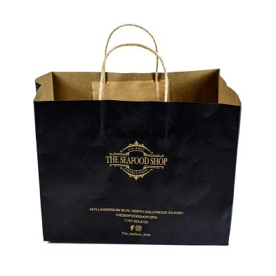 China Biodegradable Factory Customize Paper Bags Wholesale Gift Paper Bag Black Paper Pretty Bag With Handle for sale