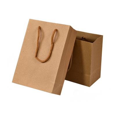 China Biodegradable Recycle Kraft Paper Bag Machine Making Brown Kraft Paper Bag With Handles for sale