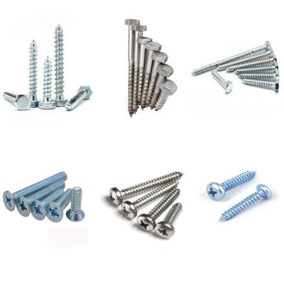 China Wood pan din 571 hex head screw, 965 countersunk head din screw, din7981 pan head self tapping screw for sale