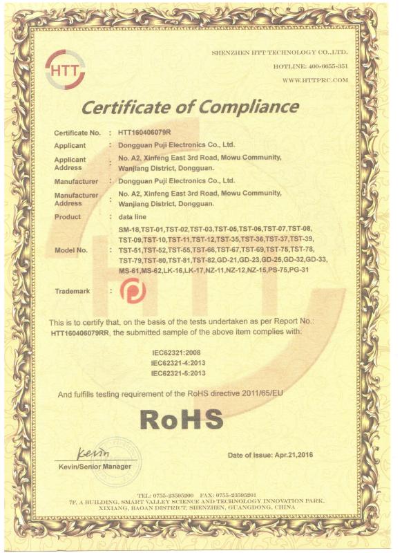 RoHS - Dongguan Puji Electronics Co., Ltd.