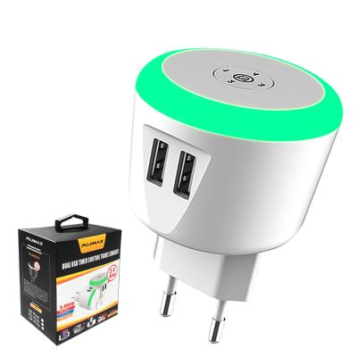 Chine Timer Control With Free Shipping LED Light Travel Charger Dual Timer Control USB Cell Phone Inductive Charging Charger Travel Smart Charger à vendre