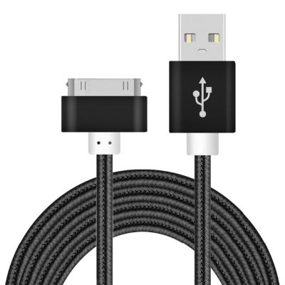 中国 free shipping 5V 2A nylon braided USB data cable fast charging 30pin i phone 4 data line 4s 販売のため