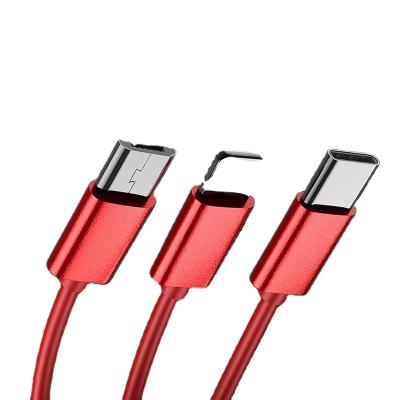 Китай PUJIMAX Mobile Phone Fast Charging Band 3.1A 3 In 1 8Pin/Micro USB/Type C Phone Charging Cable For Smart Phone Tablet iPad продается