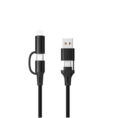 Китай Hot Selling PUJIMAX Mobile Phone 4 In 1 Type C Usb Fast Charging Data Cable 8 Pin Usb Line Cell Phone Fast Charging Universal Data Cables продается