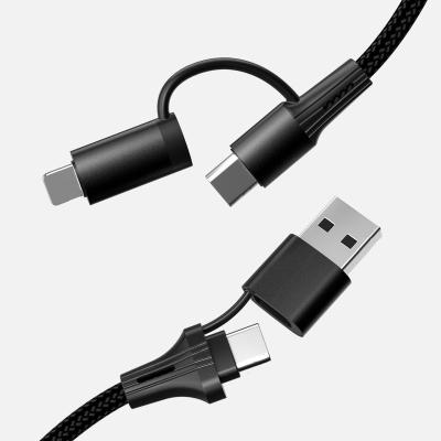 Китай PUJIMAX Mobile Phone Universal 4 In 1 Mobile Phone Data Cable Fast Charging Micro Usb Cable 8 Pin Charging Line продается