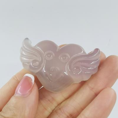 China Love Shape China New Arrival Products Natural Handmade Druzy Agate Crystal Wings For Decoration for sale