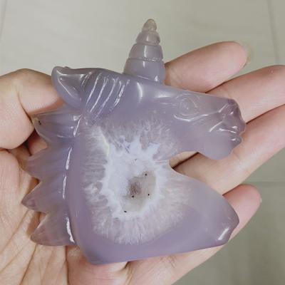 China China Bulk Wholesale High Quality Unicorn Crystal Cave Agate Crystal Carving small for sale