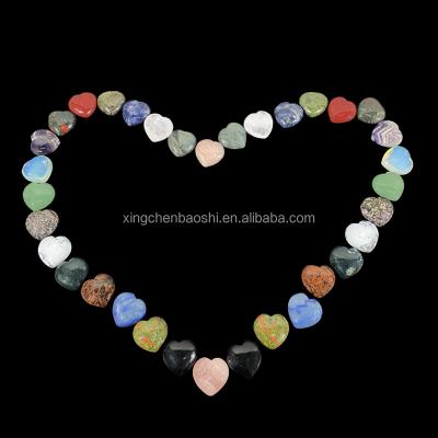 China Heart Shaped Stone Crystal Crafts For Feng Shui Chakra Stone Healing Stones Various Quartz Souvenir Crystals Wholesale From China for sale