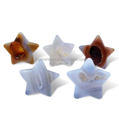 China Hot Sale China Wholesale Natural Crystal Agate Geode Five-pointed Star For Gift And Decoration for sale