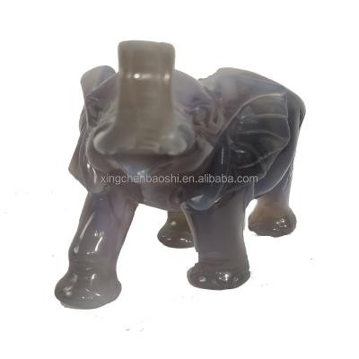 China China XingChen Wholesale Natural Hand Carved High Durable Crystal Carved Elephant Carving Animals Animal Elephant For Home Decoration for sale