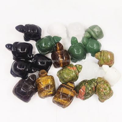 China China 1.5 inch wholesale hand carved crystal turtle various materials for gift and decoration for sale