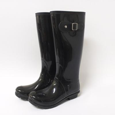 China Fashion Trend Fashion Women PVC Rain Boots With Buckle for sale