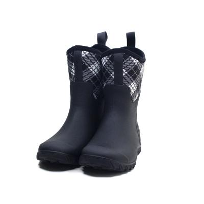 China High Quality Mid Rise Neoprene Rain Boots For Women Cushioning For Rainy Weather for sale