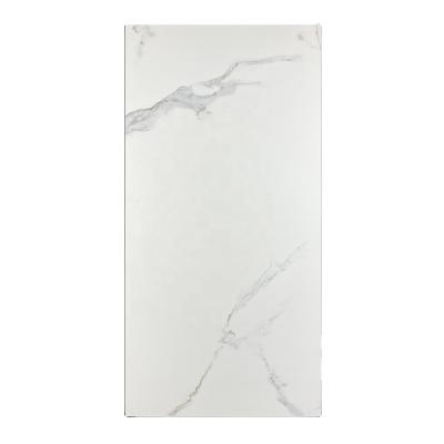 China Glazed Metallic Tiles New Carrara Designs White Glazed Marble 600x1200mm Full Polished Porcelain Floor Tiles for sale